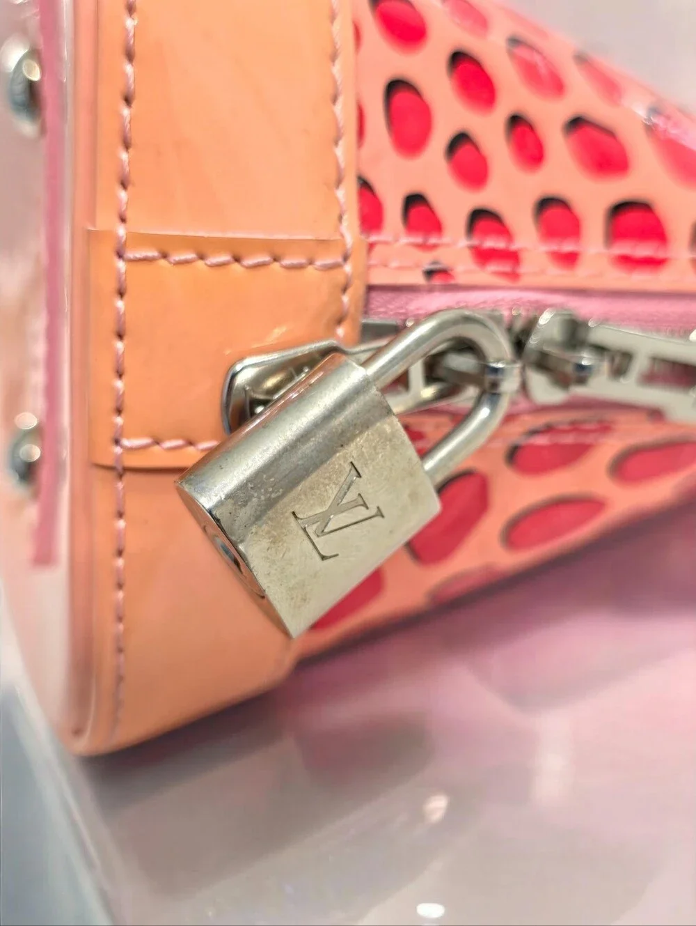 Louis Vuitton Limited Edition Alma BB Monogram Vernis Jungle Dot Crossbody Bag